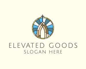 Church Stained Glass logo design