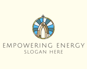 Church Stained Glass logo design