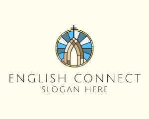 Church Stained Glass logo design