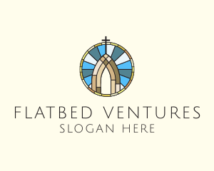 Church Stained Glass logo design