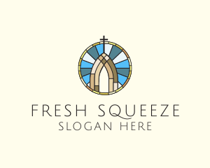 Church Stained Glass logo design