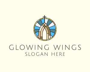 Church Stained Glass logo design