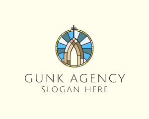 Church Stained Glass logo design