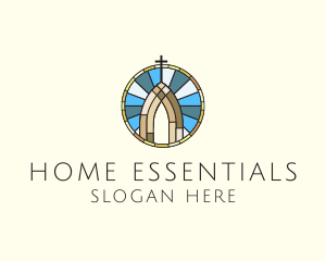 Church Stained Glass logo design