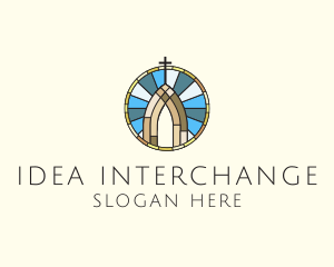 Church Stained Glass logo design