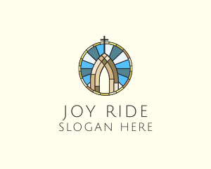 Church Stained Glass logo design