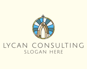 Church Stained Glass logo design