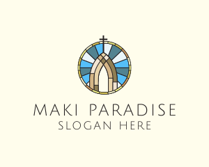 Church Stained Glass logo design