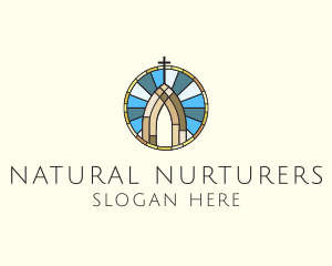 Church Stained Glass logo design