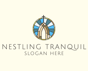 Church Stained Glass logo design