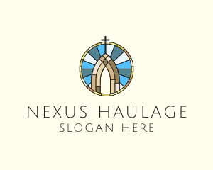 Church Stained Glass logo design