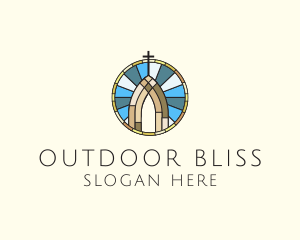 Church Stained Glass logo design