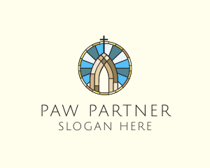 Church Stained Glass logo design