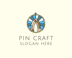 Church Stained Glass logo design