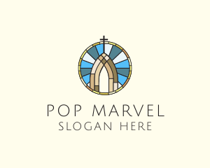 Church Stained Glass logo design