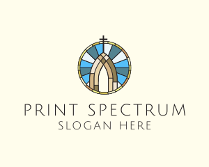 Church Stained Glass logo design