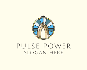 Church Stained Glass logo design