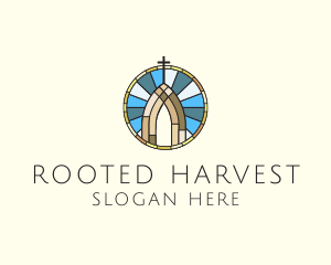 Church Stained Glass logo design