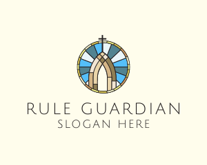 Church Stained Glass logo design