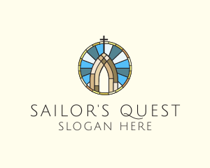 Church Stained Glass logo design