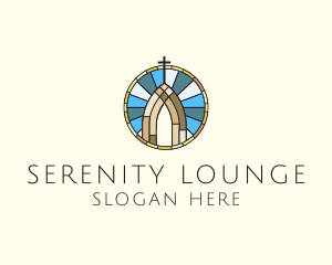 Church Stained Glass logo design