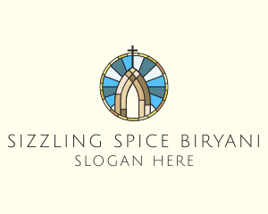 Church Stained Glass logo design