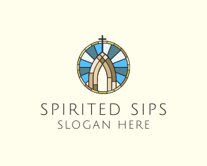 Church Stained Glass logo design