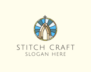 Church Stained Glass logo design