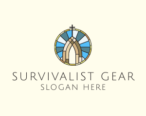 Church Stained Glass logo design