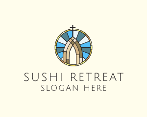 Church Stained Glass logo design