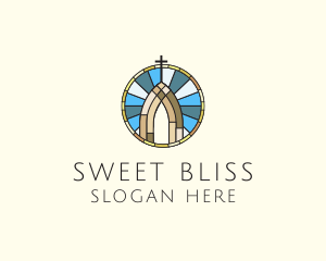 Church Stained Glass logo design