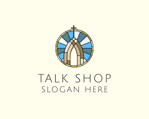 Church Stained Glass logo design