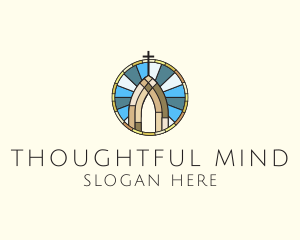 Church Stained Glass logo design