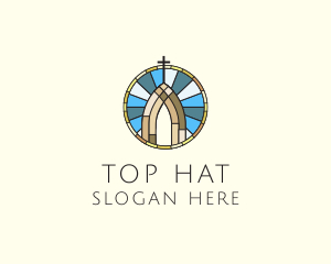 Church Stained Glass logo design