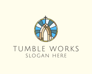 Church Stained Glass logo design