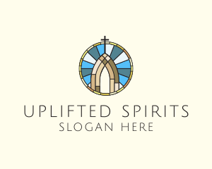 Church Stained Glass logo design