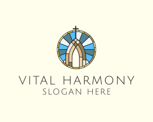 Church Stained Glass logo design