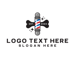 Pet Grooming Barber Logo