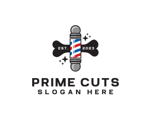 Pet Grooming Barber logo design