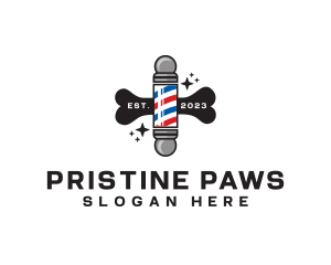 Pet Grooming Barber logo design