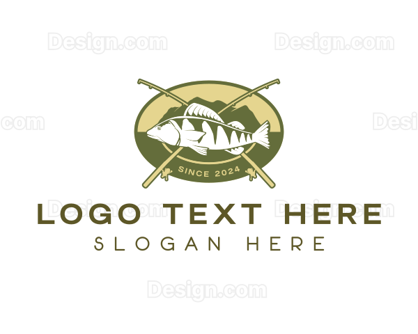 Fishing Rod Fisherman Logo