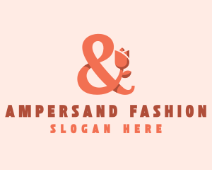 Orange Flower Ampersand logo design