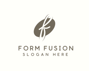 Brand Business Cursive Letter F logo design