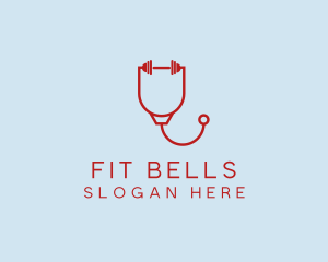 Strong Fitness Stethoscope logo design