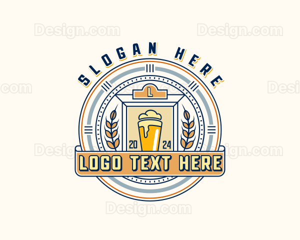 Wheat Beer Brewery Logo