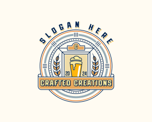 Wheat Beer Brewery logo design