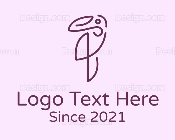 Elegant Purple Toucan Logo