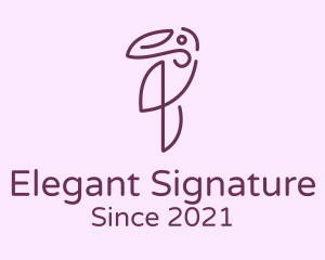 Elegant Purple Toucan logo design