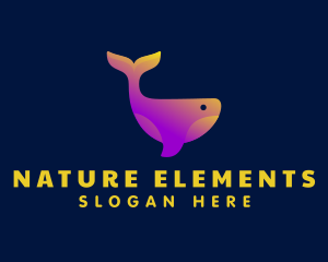 Creative Gradient Whale Logo