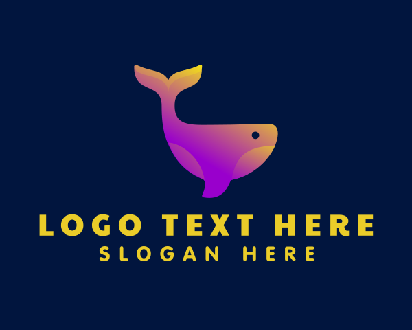 Creative Gradient Whale logo